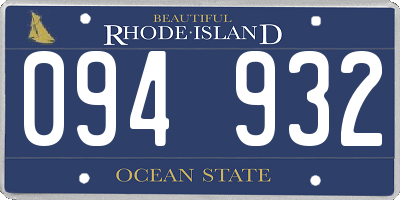 RI license plate 094932