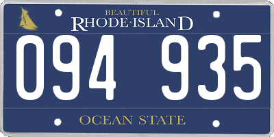 RI license plate 094935