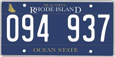 RI license plate 094937