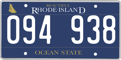 RI license plate 094938