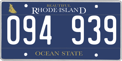 RI license plate 094939