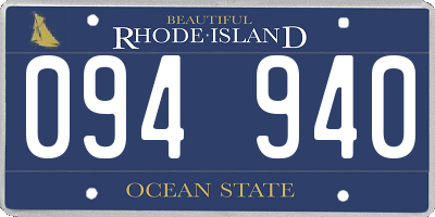 RI license plate 094940