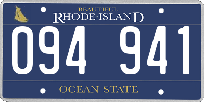 RI license plate 094941