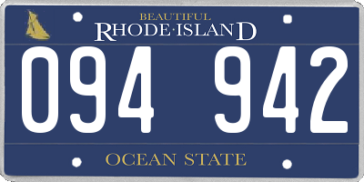 RI license plate 094942