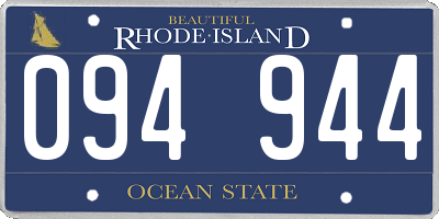 RI license plate 094944