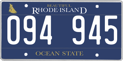 RI license plate 094945