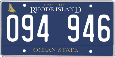 RI license plate 094946