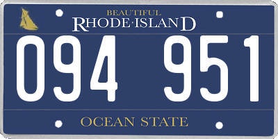 RI license plate 094951