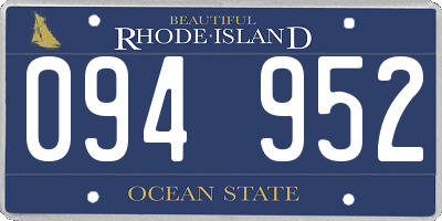 RI license plate 094952