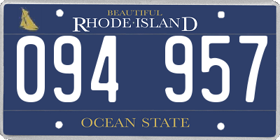 RI license plate 094957
