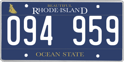 RI license plate 094959