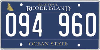 RI license plate 094960