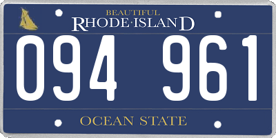 RI license plate 094961