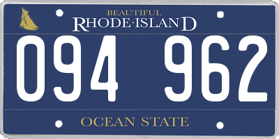 RI license plate 094962
