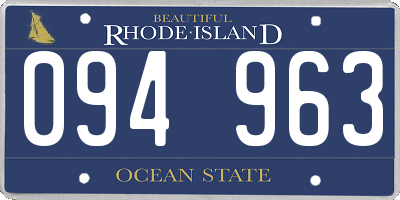 RI license plate 094963