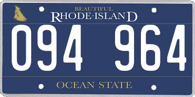 RI license plate 094964
