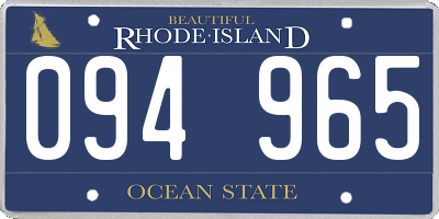 RI license plate 094965