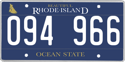 RI license plate 094966