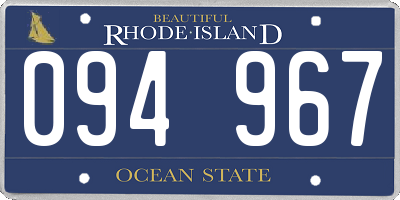RI license plate 094967