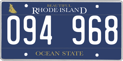 RI license plate 094968