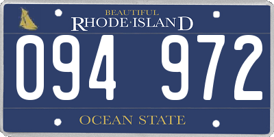 RI license plate 094972