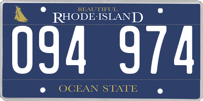RI license plate 094974