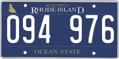 RI license plate 094976