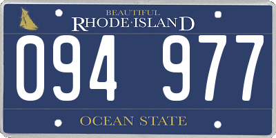 RI license plate 094977