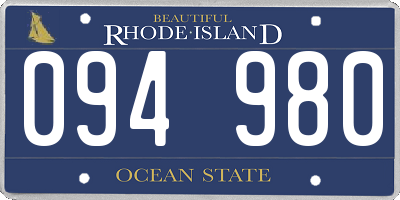 RI license plate 094980
