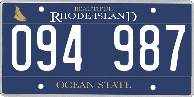 RI license plate 094987