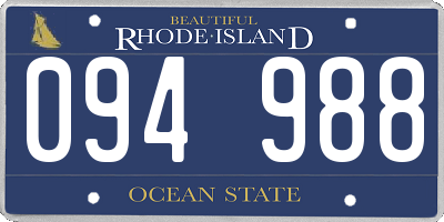 RI license plate 094988