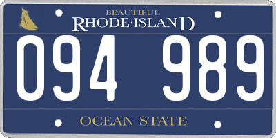 RI license plate 094989