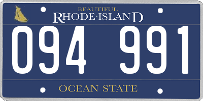 RI license plate 094991