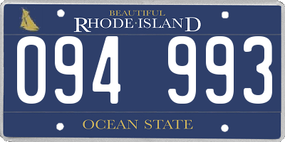 RI license plate 094993