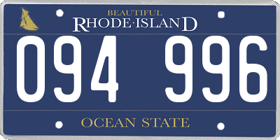 RI license plate 094996
