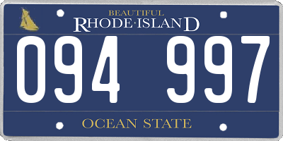 RI license plate 094997