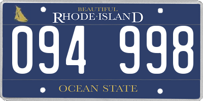 RI license plate 094998