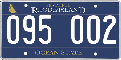 RI license plate 095002
