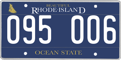 RI license plate 095006