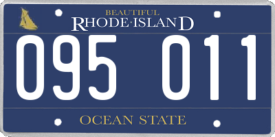 RI license plate 095011