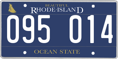 RI license plate 095014