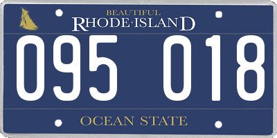 RI license plate 095018