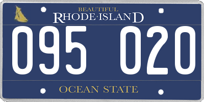 RI license plate 095020