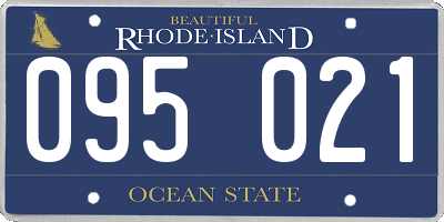 RI license plate 095021