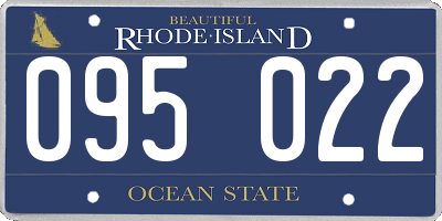 RI license plate 095022