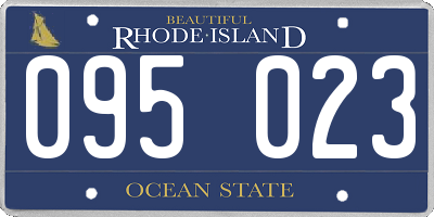 RI license plate 095023