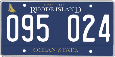 RI license plate 095024