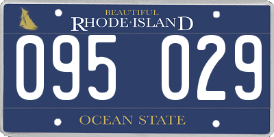 RI license plate 095029