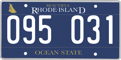 RI license plate 095031