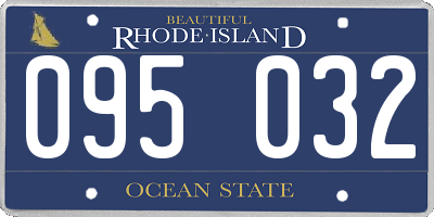RI license plate 095032
